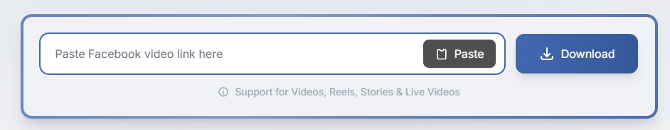 Step 2: Paste into Facebook Video Downloader